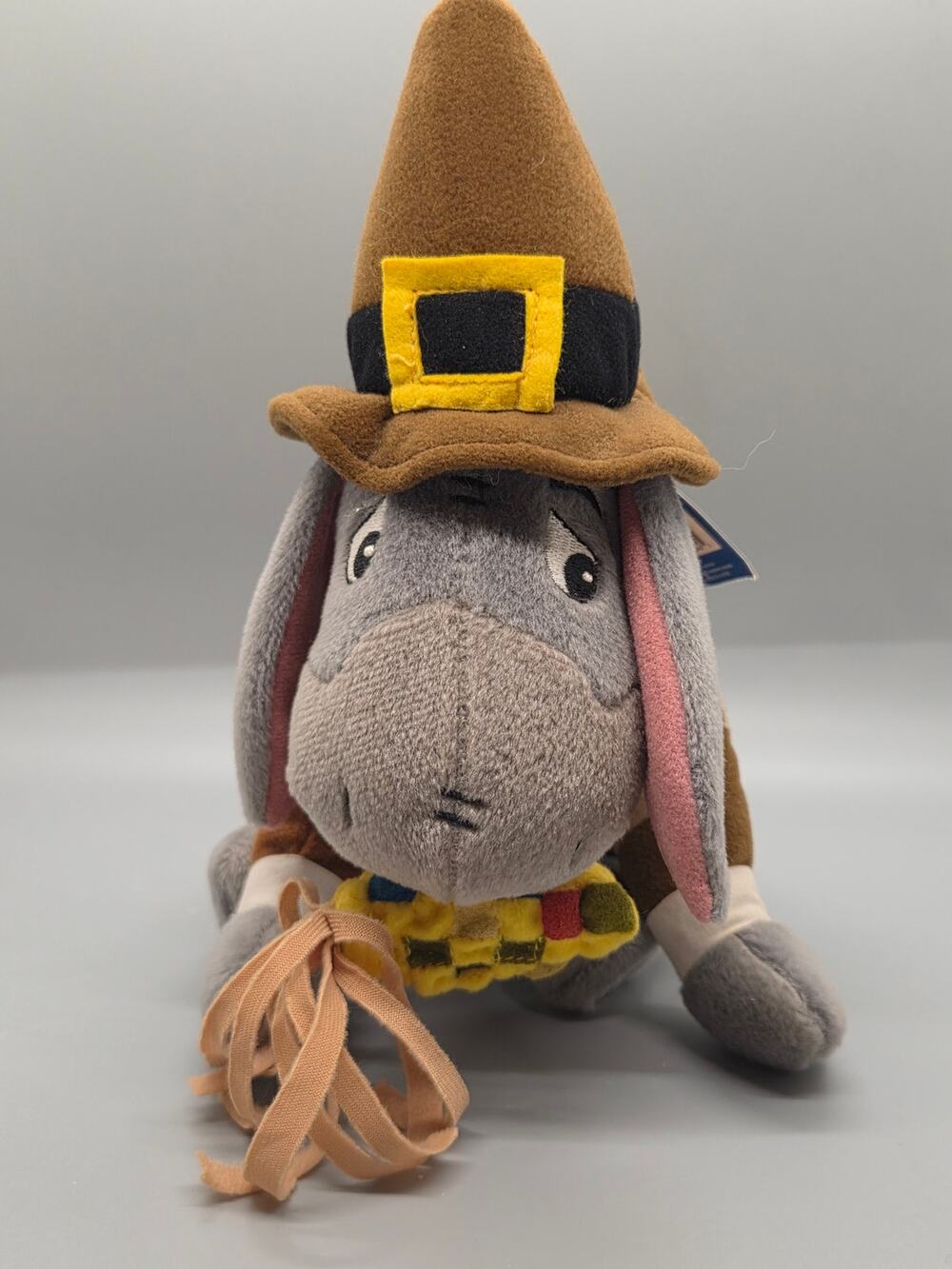 Vintage Eeyore Thanksgiving Disney Winnie the Pooh Pilgrim Plush Stuffed 2002